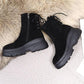 Korean Version F Martin Boots Female British Style Platform Velvet Shoes Autumn Winter Thick-soled Short-tube Women's Plush Boots