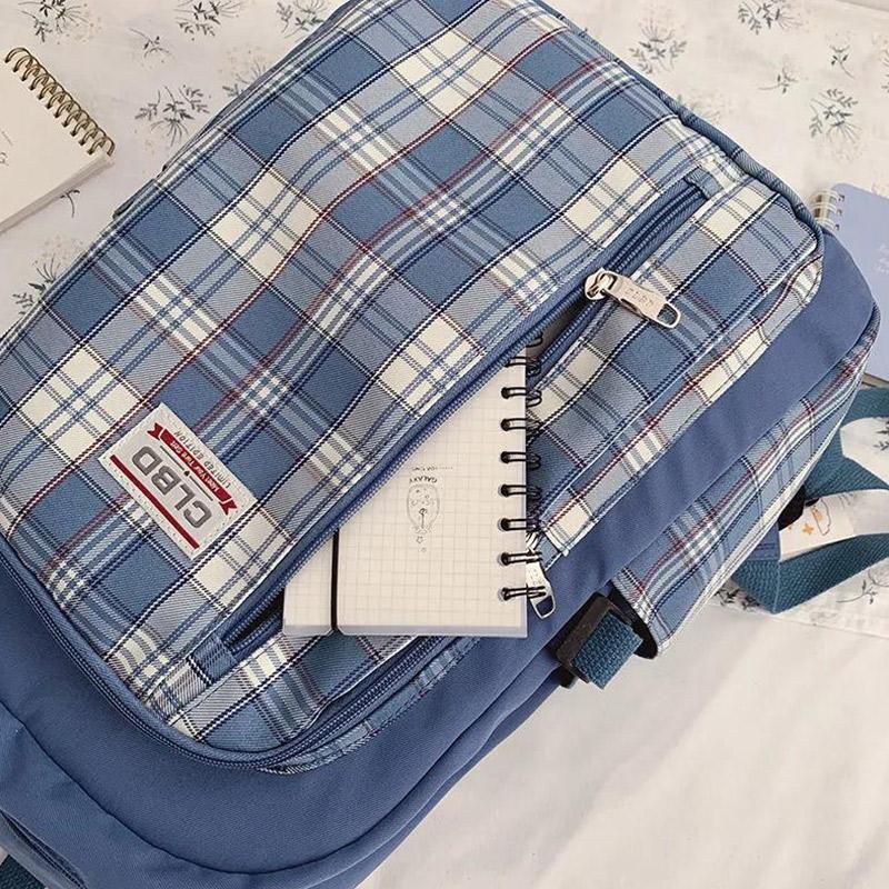 Backpack Female Student Schoolbag Large Capacity Nylon Campus Backpack Female Middle School Student Schoolbag Waterproof Schoolbag