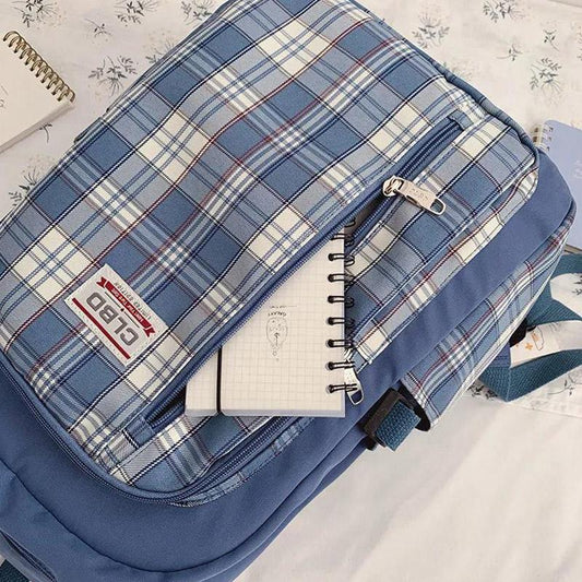 Backpack Female Student Schoolbag Large Capacity Nylon Campus Backpack Female Middle School Student Schoolbag Waterproof Schoolbag
