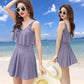 Swimsuit Women's One-piece Skirt-style Small Breasts Gather To Show Thinness and Cover Belly Swimsuit Large Size Sweet One-piece Swimsuit