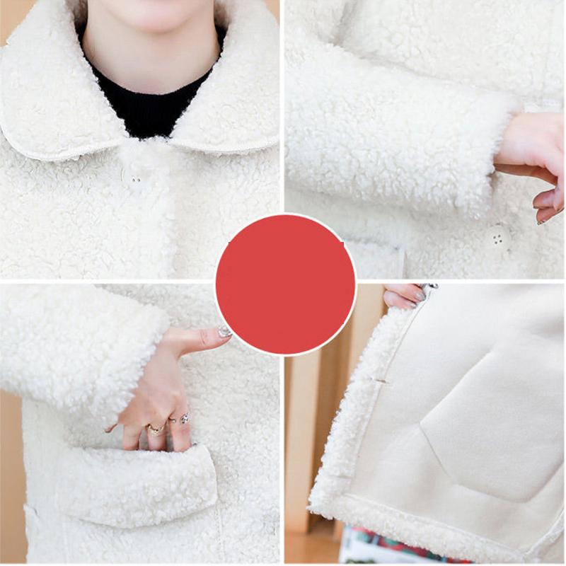 Plush Thick Lamb Wool Jacket Women Autumn and Winter Imitation Fur One Loose Warm Jacket Ladies Casual Warm Jacket Soft and Comfortable