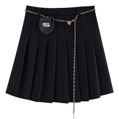 Pleated Skirt Women Spring and Autumn Thin All-match High-waisted Short Skirt A-line Skirt Short Skirt