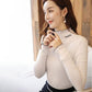 Women's Lace Collar High Neck Sweater Ladies Slim Sweet Letter Embroidery Knit Sweater Top Pullover Jumper Bottoming or Outwear
