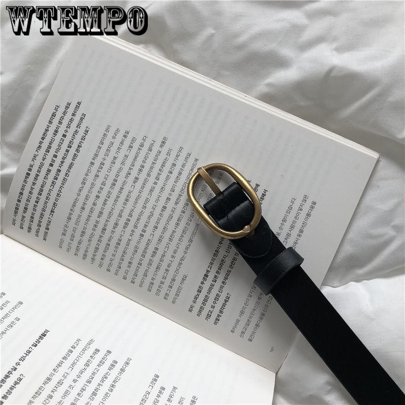 Black Buckle Fashion Wide PU Leather Belt Women Vintage Belts Women Strap Female for Jeans