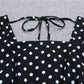 Women's Summer Dress Chiffon Polka Dot Square Collar Sleeveless Long Dress
