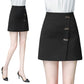 Black Short Skirt Women Sexy A-line High Waist Zipper Elastic Waist Club Casual Home Office