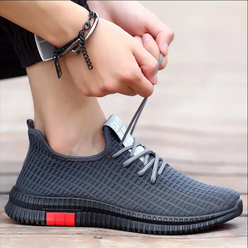 Men's Versatile Hollow Mesh Shoes Breathable Sneakers Student Casual Running Shoes