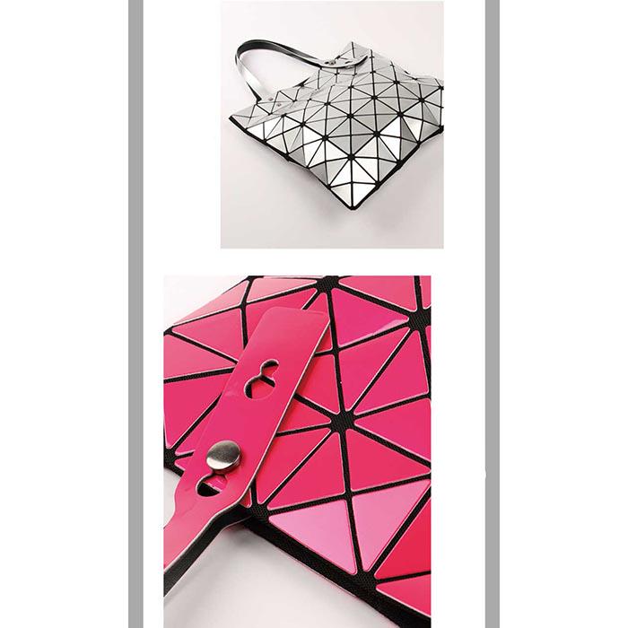 Luminous sac bao Bag Diamond Tote Geometric Quilted Shoulder Bags laser Plain Folding Handbags bolso