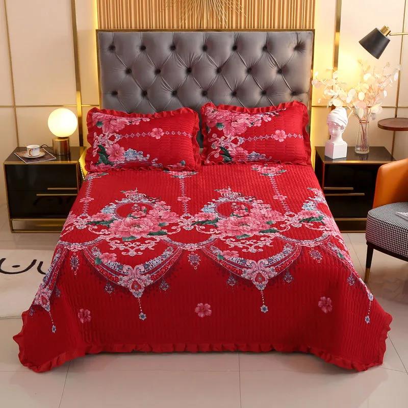 Three-piece Bed Sheet and Pillowcase Printed Light Luxury Bed Set Household Bedding
