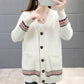 Spring and Autumn Knitted Cardigan Sweater Mid-length Casual Top Loose Outer Wear Women's Jacket