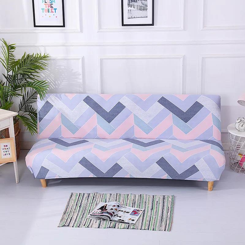 Armrestless Sofa Bed Cover All-Inclusive Simple Folding Universal Fabric Anti-Slip Full Cover Sofa Cover