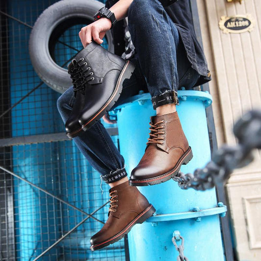 Autumn Men Martens Shoes Casual Shoes Men Leather Shoes Work Business Casual Sneakers