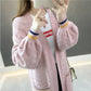 Autumn and Winter Mid-length Knitted Cardigan Loose Casual Sweater Long-sleeved All-match
