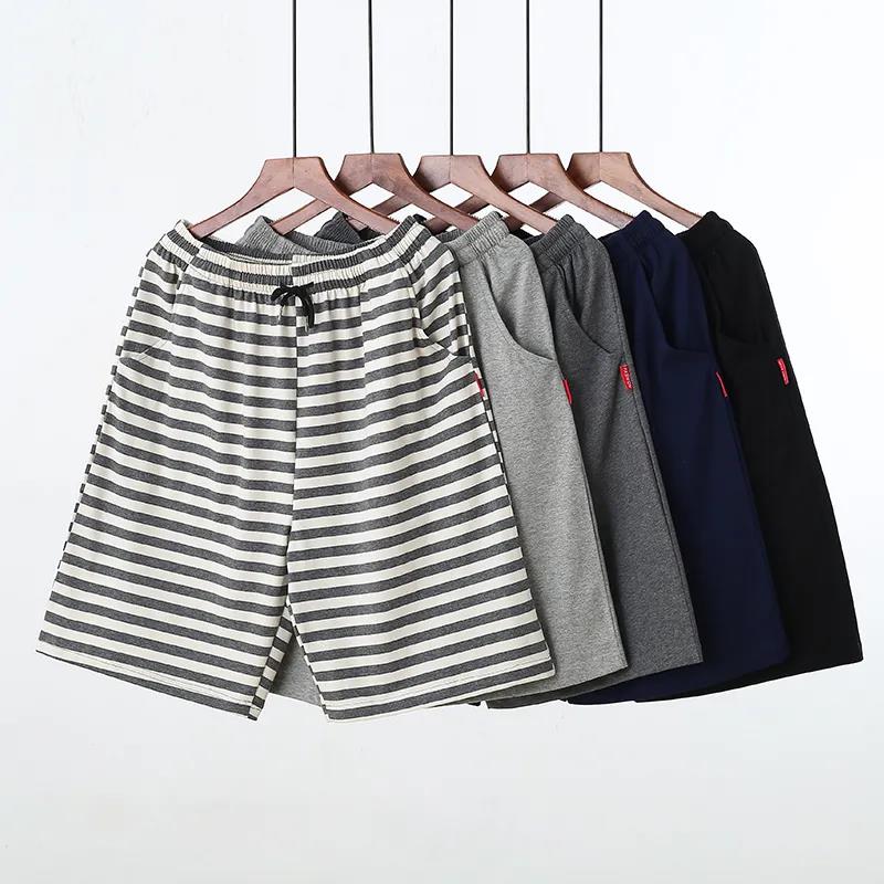 Men's Summer Shorts Cotton Home Loose Five-point Beach Pants