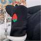 Strawberry Embroidery Sweater Sweet Girl Autumn and Winter Warm Loose Turtleneck Sweater