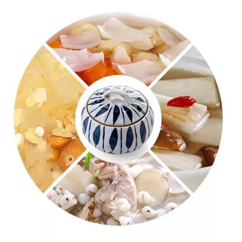 Household Ceramic Soup Pot with Lid, Stew Pot, Steamed Egg Pot, Soup Liner, Stew Pot, Bird’s Nest Small Stew Pot, Handmade Ceramic Pot