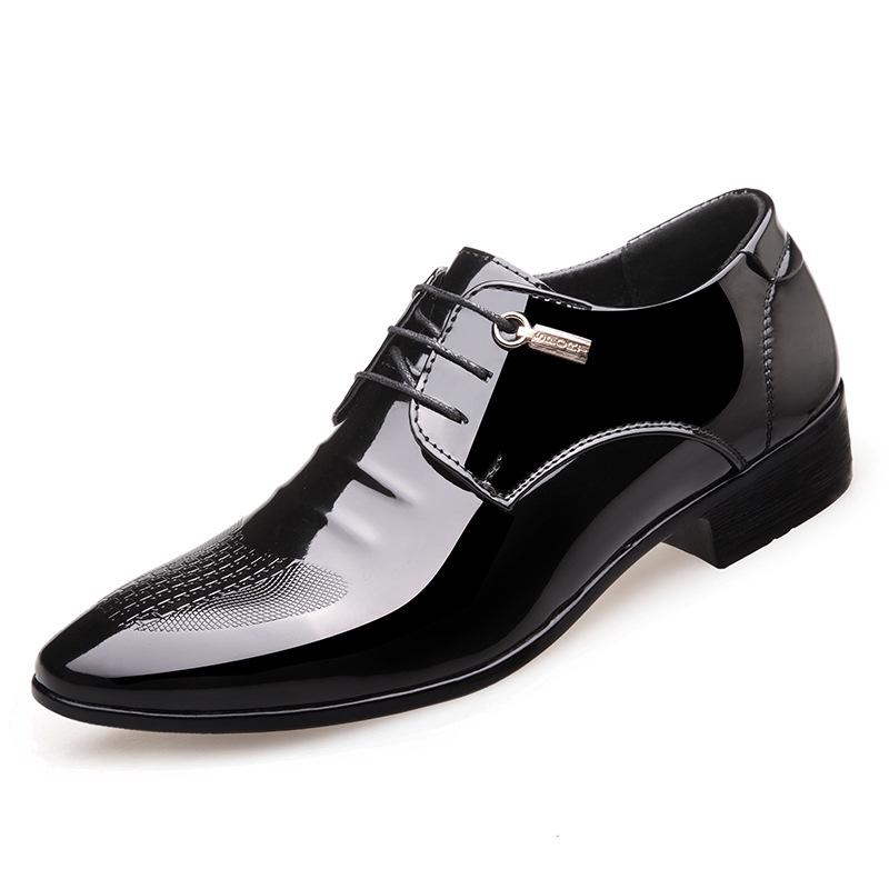 Men Luxury Breathable Pointed Toe Business Shoes Leather Oxford Formal Wedding Shoes