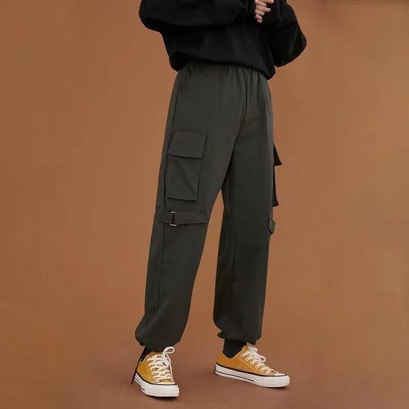 Women's Leggings Overalls Pants Loose All-match Trend Korean Version of Slimming Plus Size Casual Straight-leg Pants