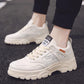 Fashion Comfort Mens Casual White Flat Fashion Daddy Shoes  Leisure Sweat-Absorbant Sneaker Male