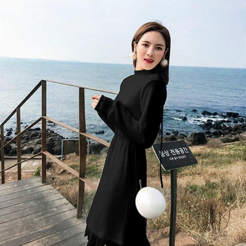 Pofulove Korean loose student plus size fairy net yarn bottoming skirt plush dress female new