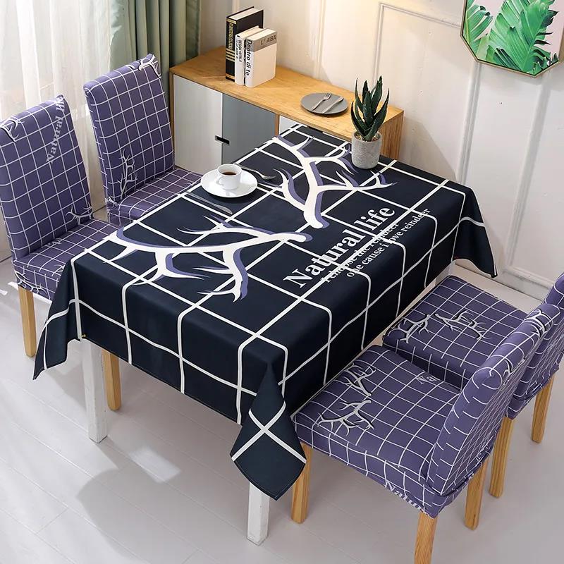 Two-installed Chair Cover Universal Simple Cotton Linen Waterproof Stretch Chair Cover Household