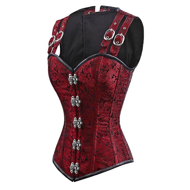 Strapless  Corset Top Retro Strapless Corset Fashion Corset Undergarment Retro Corset Pirate Tops