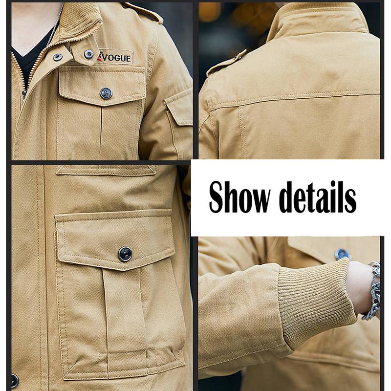 Jacket Men's Bomber Jacket Men's Casual Baseball Collar Fashion Jacket Military Jacket Streetwear