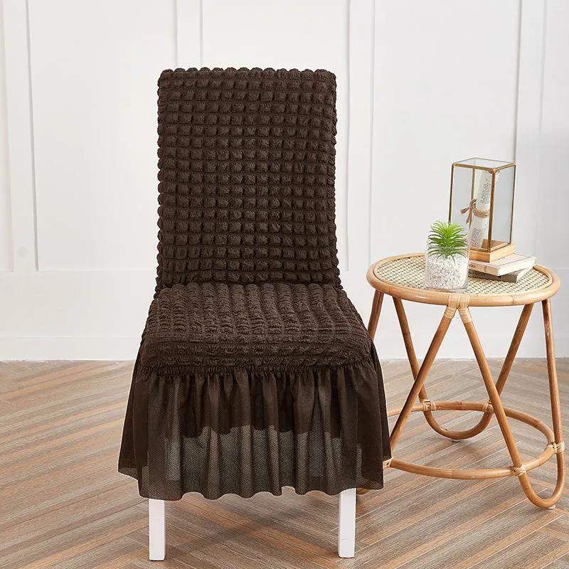 Thick Non-slip Bubble Lattice Chair Cover Elastic Skirt Type One-piece Office Chair Cover Luxury Home Chair Cover