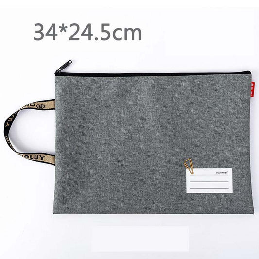 A4 Single-layer Zipper Bag Student Stationery Bag Office Information Briefcase