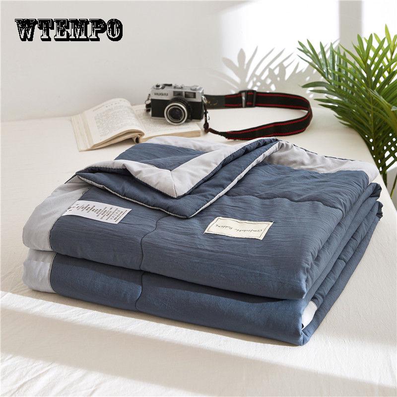 WTEMPO Comfortable Cotton Summer Is Cooled By Air Conditioner and Summer Printed Thin Quilt