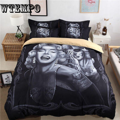 3D Pattern Printing Bed Sheet Pillow Cover Bedding Set King size 3d Digital Printing