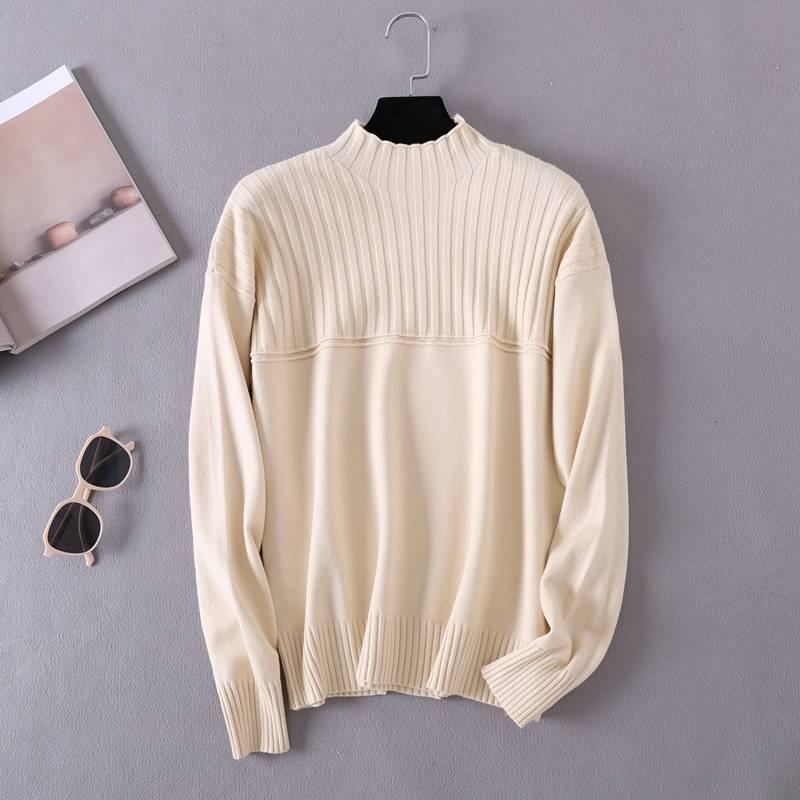 Winter Half Turtleneck Sweaters Thick Short Loose Cashmere Bottom Shirts Knitted Pullovers
