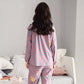 Women Cotton Pajamas Set Cartoon Cute Female Pyjamas Suit Long Sleeve Sleepwear Tops and Pants Sets Home Wear Casual Loose Pullover Nightwear