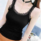 Solid Color Slim Camisole Women's Summer Lace Modal Large Size Outer Wear Bottoming Shirt Top