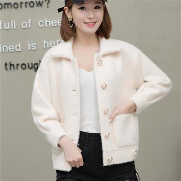 Woman Winter One Button Jacket Coat Pocket Wool Blend Cape Keep Warm Outwear Tops