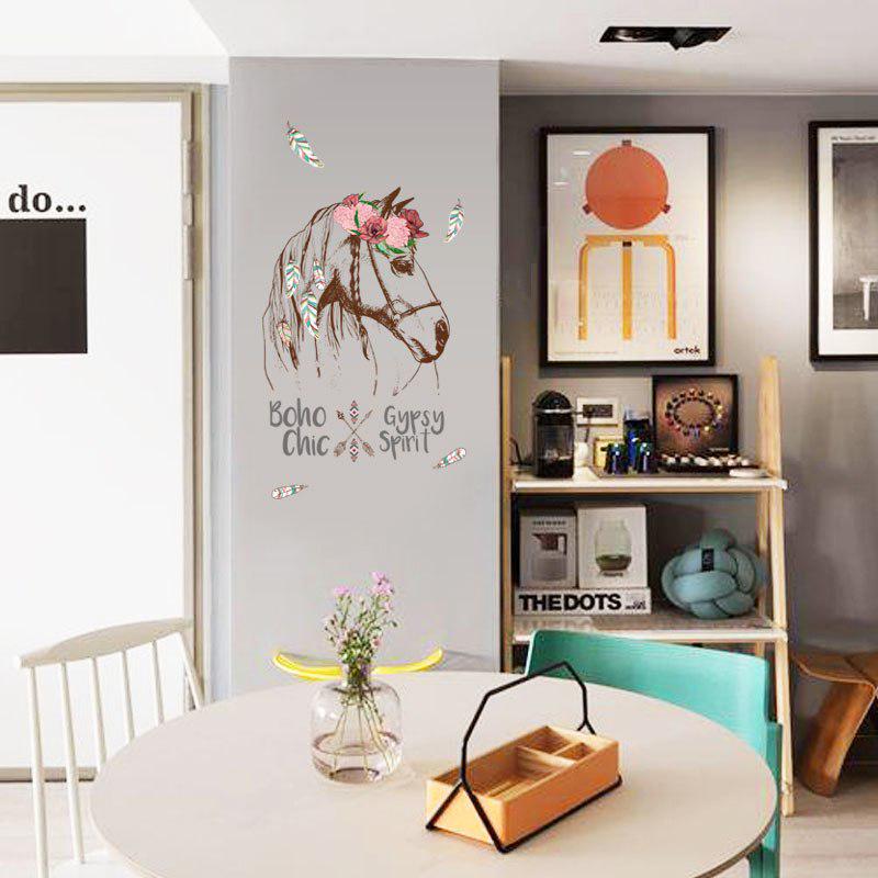 [Wall sticker ]Cartoon Horse Head Wall Decoration Art Decals For Kids Rooms Nursery Children 'S Wall