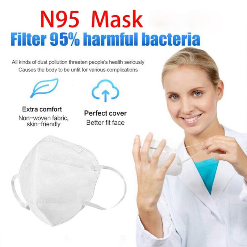 40PCS KN95 Mask 4 Layers Non-Woven KN95 Face Mask Anti-fog Haze Dustproof PM2.5 Protective Masks