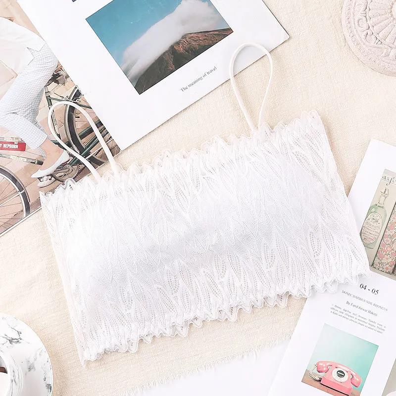 Line Around Lace Suspender Wrapped Chest Bra Beautiful Back Backing Breast Pad Anti Light No Steel Ring Underwear Bra
