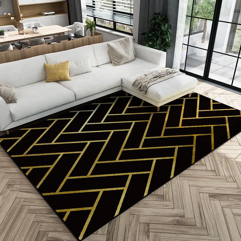 Simple Living Room Carpet Rectangular Coffee Table Floor Mats Nordic Geometric Sofa Coffee Table Bedroom Large Area Carpet
