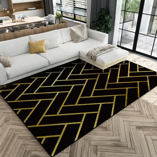 Simple Living Room Carpet Rectangular Coffee Table Floor Mats Nordic Geometric Sofa Coffee Table Bedroom Large Area Carpet
