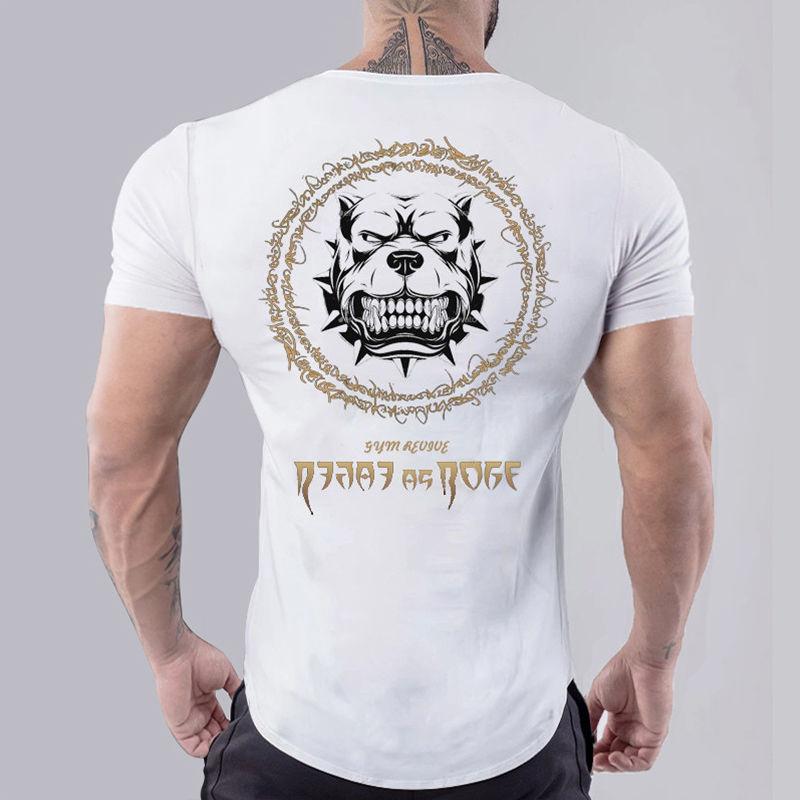 Fitness Sports Big Print Casual Running Short-sleeved T-shirt Basketball Training Bottoming Shirt
