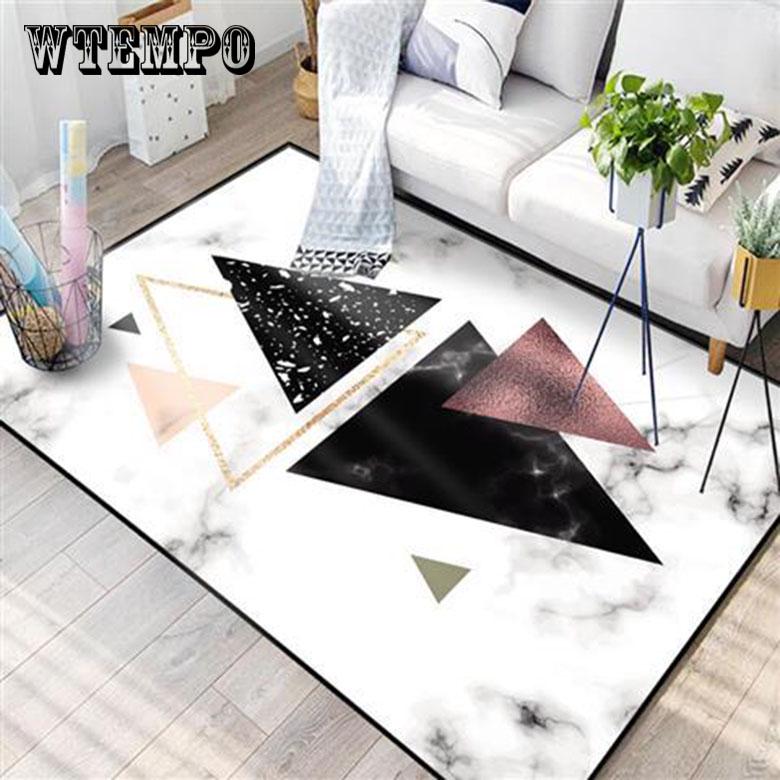 Nordic Modern Simplicity Carpet Bedroom Tea Table Rugs Non-slip Geometric Patterns Carpets