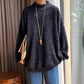 Autumn and Winter Plus Velvet Thick Loose Half High Collar Wild Warm Velvet Sweater Men