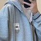 Spring and Autumn Popular Hong Kong Style New Men's and Women's Waffle Chain Hooded Loose Casual Jacket Trendy Men's Jacket