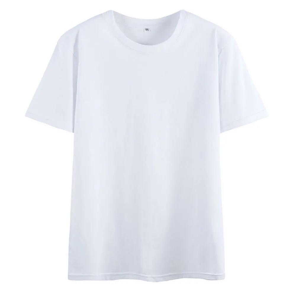 Thickened Pure Cotton Solid Color Short-sleeved Bottoming Shirt White T-shirt with Pure White Combed Cotton T-shirt for Men and Women