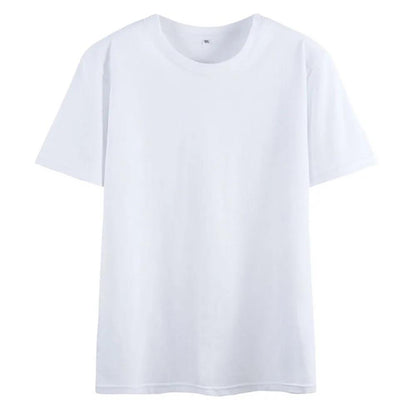 Thickened Pure Cotton Solid Color Short-sleeved Bottoming Shirt White T-shirt with Pure White Combed Cotton T-shirt for Men and Women