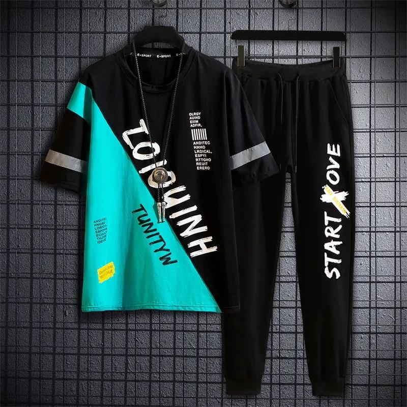 Summer Suit Boys Korean Version of The Trend Loose Leisure Sports Youth Handsome Thin Trousers Loose Suit
