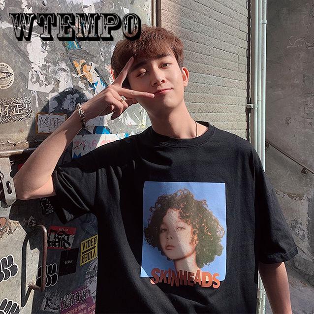 Loose Style  Printed Men T Shirt Casual Short Sleeve O-neck Funny Mens Tshirt Tops Tees