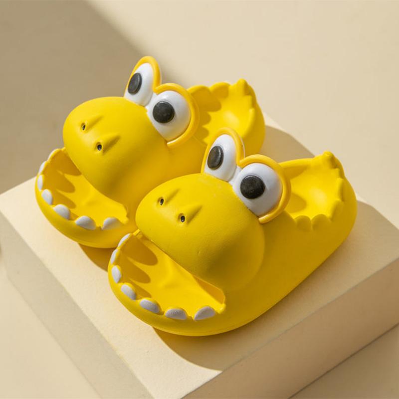 Children's Slippers Summer Boy Cartoon Dinosaur Thick Bottom Soft Bottom Non-slip Indoor Household Baby Children Parent-child Sandals and Slippers