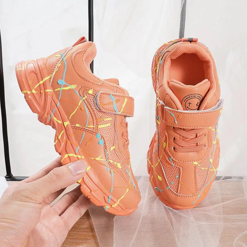 Children's Sneakers Mesh Girls Breathable Net Shoes Fashion Luminous Old Shoes Spring and Autumn Boys Shoes